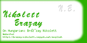 nikolett brazay business card